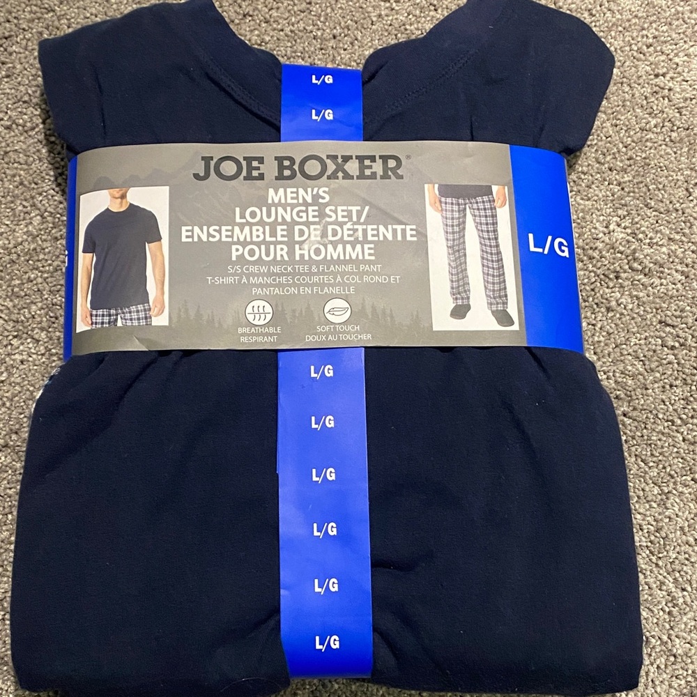 Joe Boxer Men's Dark Blue Lounge Set size large new in package breathable